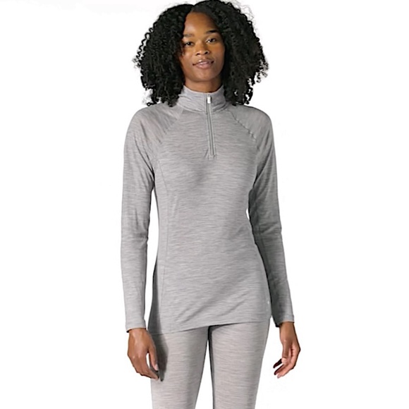 Smartwool Tops - SMARTWOOL Classic All-Season Merino Base Layer 1/4 Zip Gray